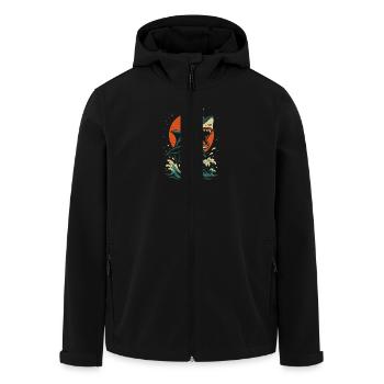 Ocean Apex – Ride the Wave - Recycelte Männer Softshell-Jacke von Stanley/Stella - Schwarz - Vorne - AI Model Male 185 light (185cm)
