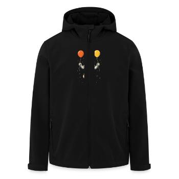 Astronaut mit bunten Luftballons - Recycelte Männer Softshell-Jacke von Stanley/Stella - Schwarz - Vorne - AI Model Male 185 light (185cm)