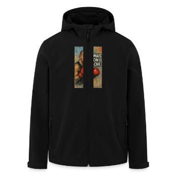 Boxen - Recycelte Männer Softshell-Jacke von Stanley/Stella - Schwarz - Vorne - AI Model Male 185 light (185cm)