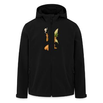 Spliffi La Grüne - Recycelte Männer Softshell-Jacke von Stanley/Stella - Schwarz - Vorne - AI Model Male 185 light (185cm)