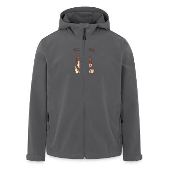 Fatigué. Fier. Papa. - Veste softshell homme en polyester recyclé Stanley/Stella - noir - Devant - AI Model Male 185 light (185cm)