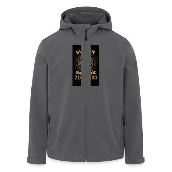 20250512 2133 Bitcoin Digital Decentralized re - Recycelte Männer Softshell-Jacke von Stanley/Stella - Schwarz - Vorne - AI Model Male 185 light (185cm)