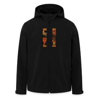 Unsere Erde - Recycelte Männer Softshell-Jacke von Stanley/Stella - Schwarz - Vorne - AI Model Male 185 light (185cm)