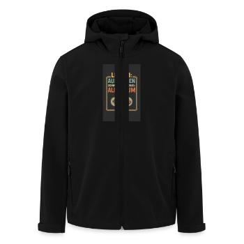 GamerliebenES - Men’s Recycled Softshell Jacket by Stanley/Stella - black - Front - AI Model Male 185 light (185cm)
