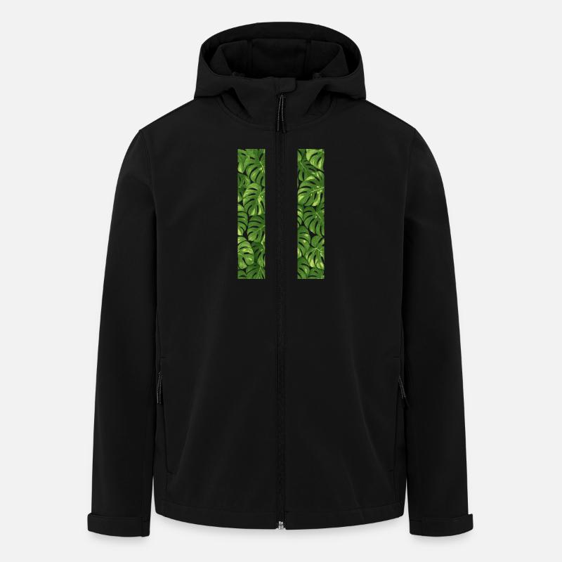 Monstera - Recycelte Männer Softshell-Jacke von Stanley/Stella - Schwarz