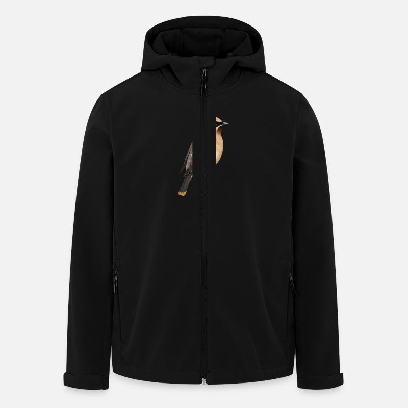 Waldvogel – naturgetreu & anmutig - Recycelte Männer Softshell-Jacke von Stanley/Stella - Schwarz
