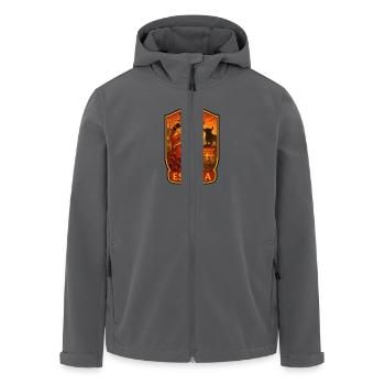 Spanien - Recycelte Männer Softshell-Jacke von Stanley/Stella - Schwarz - Vorne - AI Model Male 185 light (185cm)