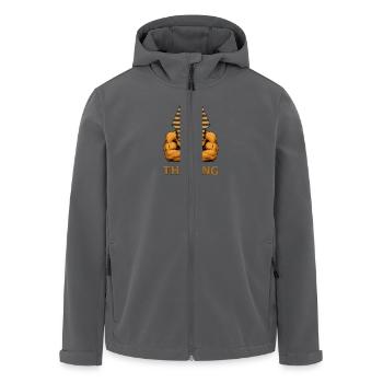 The King - Egyptian Pharaoh Power Design - Men’s Recycled Softshell Jacket by Stanley/Stella - black - Front - AI Model Male 185 light (185cm)