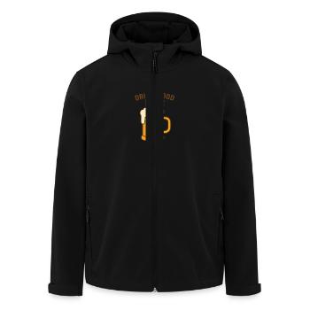 Drink Good Beer – Lustiges Vintage Bier-Design - Recycelte Männer Softshell-Jacke von Stanley/Stella - Schwarz - Vorne - AI Model Male 185 light (185cm)