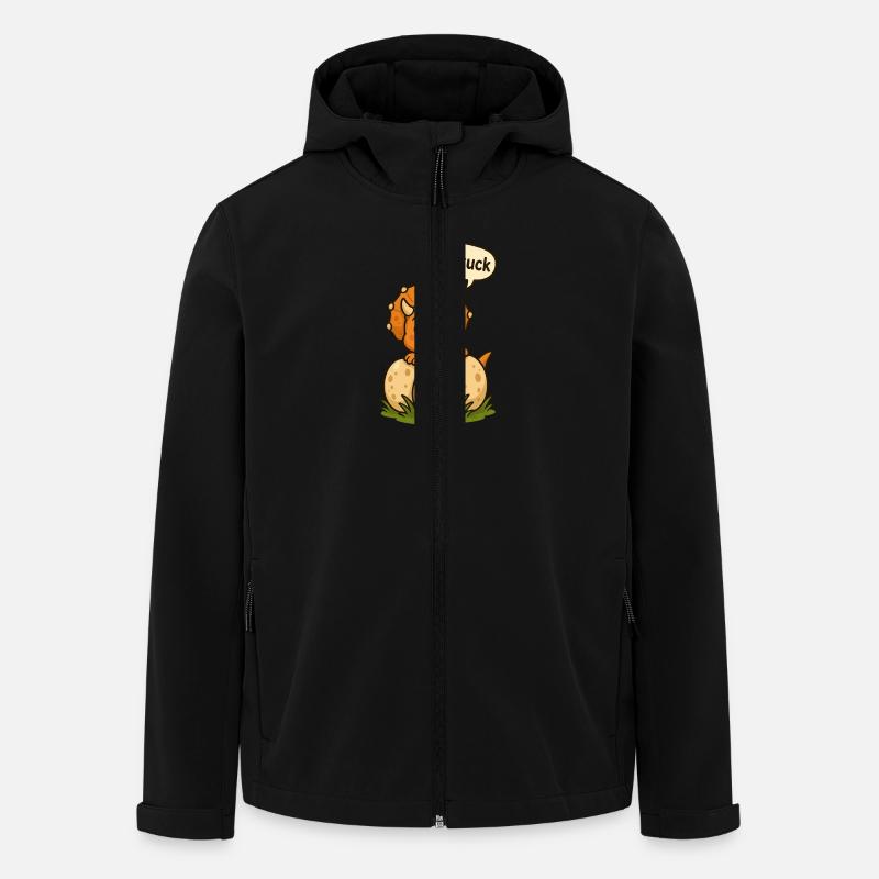 Kuckuck Der froehliche Triceratops - Recycelte Männer Softshell-Jacke von Stanley/Stella - Schwarz