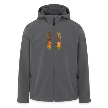 Brat Summer Vibes - Retro Aesthetic Meets Gen Z - Men’s Recycled Softshell Jacket by Stanley/Stella - black - Front - AI Model Male 185 light (185cm)