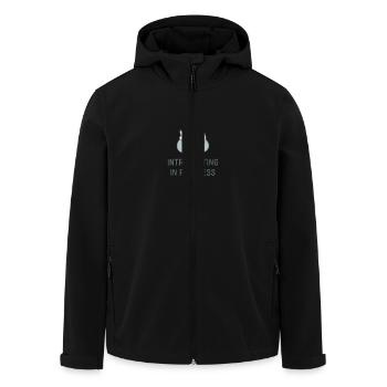 Introverti en cours – Pour les heures calmes - Veste softshell homme en polyester recyclé Stanley/Stella - noir - Devant - AI Model Male 185 light (185cm)