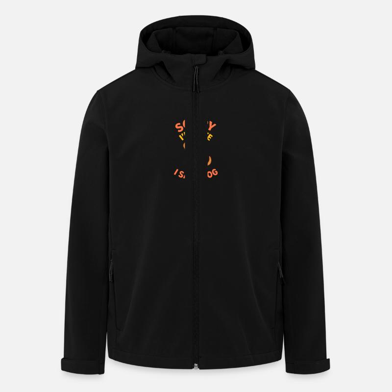 Sorry, I'm Late – Dog Spotted! - Men’s Recycled Softshell Jacket by Stanley/Stella - black