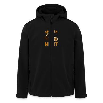Enterrement de vie de garçon - Veste softshell homme en polyester recyclé Stanley/Stella - noir - Devant - AI Model Male 185 light (185cm)