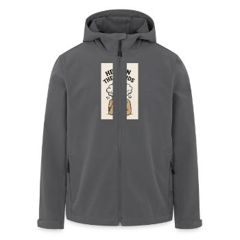 Head in the Clouds - Men’s Recycled Softshell Jacket by Stanley/Stella - anthracite - Front - AI Model Male 185 light (185cm)