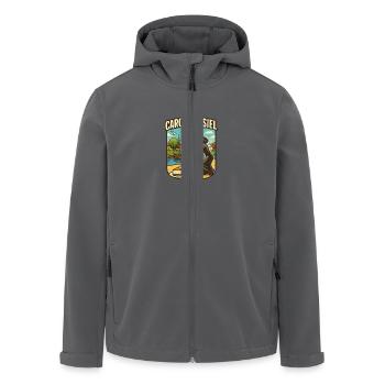 Carolinensiel - Recycelte Männer Softshell-Jacke von Stanley/Stella - Schwarz - Vorne - AI Model Male 185 light (185cm)