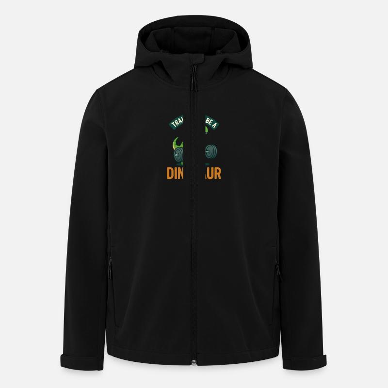 Training To Be A Dinosaur 🏋️🦖 - Men’s Recycled Softshell Jacket by Stanley/Stella - black