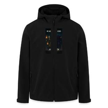we are the old gods - Men’s Recycled Softshell Jacket by Stanley/Stella - black - Front - AI Model Male 185 light (185cm)