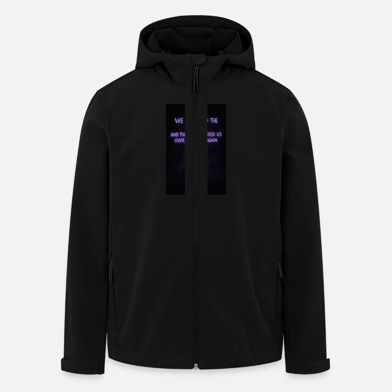 we created the gods - Men’s Recycled Softshell Jacket by Stanley/Stella - black