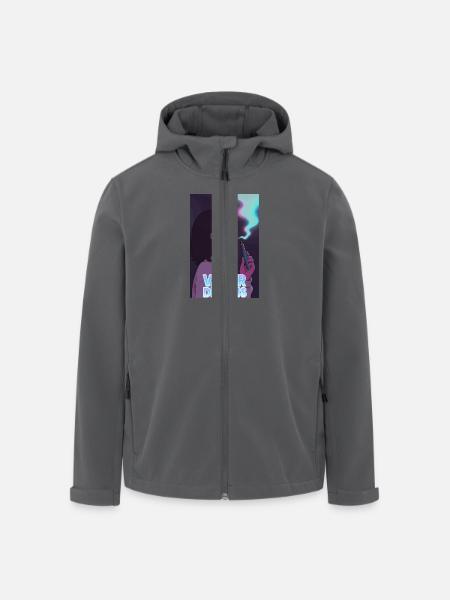 Vapor Dreams – Neon Chill - Men’s Recycled Softshell Jacket by Stanley/Stella - black