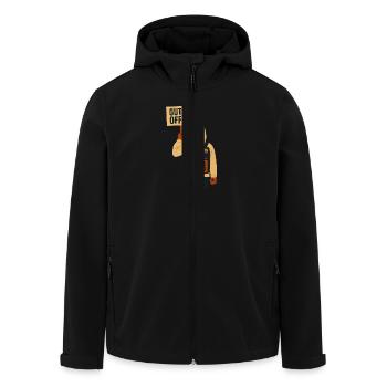Out of Office, sur la démo. - Veste softshell homme en polyester recyclé Stanley/Stella - noir - Devant - AI Model Male 185 light (185cm)
