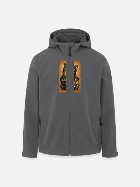 High Kitty Vibes - Men’s Recycled Softshell Jacket by Stanley/Stella - black