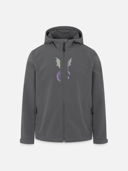 Katzendrache - Recycelte Männer Softshell-Jacke von Stanley/Stella - Schwarz
