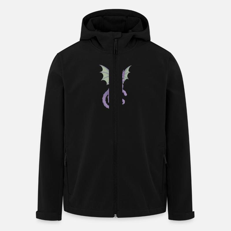 Katzendrache - Recycelte Männer Softshell-Jacke von Stanley/Stella - Schwarz