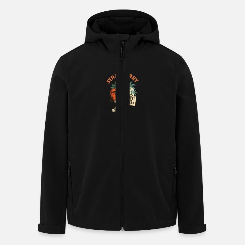 Strawberry vibes - Recycelte Männer Softshell-Jacke von Stanley/Stella - Schwarz