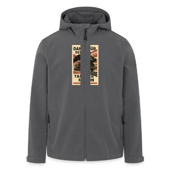 Eisenbahn Dampf für den Takt der Nation - Recycelte Männer Softshell-Jacke von Stanley/Stella - Schwarz - Vorne - AI Model Male 185 light (185cm)
