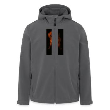 Wütender Fuchs mit leuchtenden Augen - Recycelte Männer Softshell-Jacke von Stanley/Stella - Schwarz - Vorne - AI Model Male 185 light (185cm)