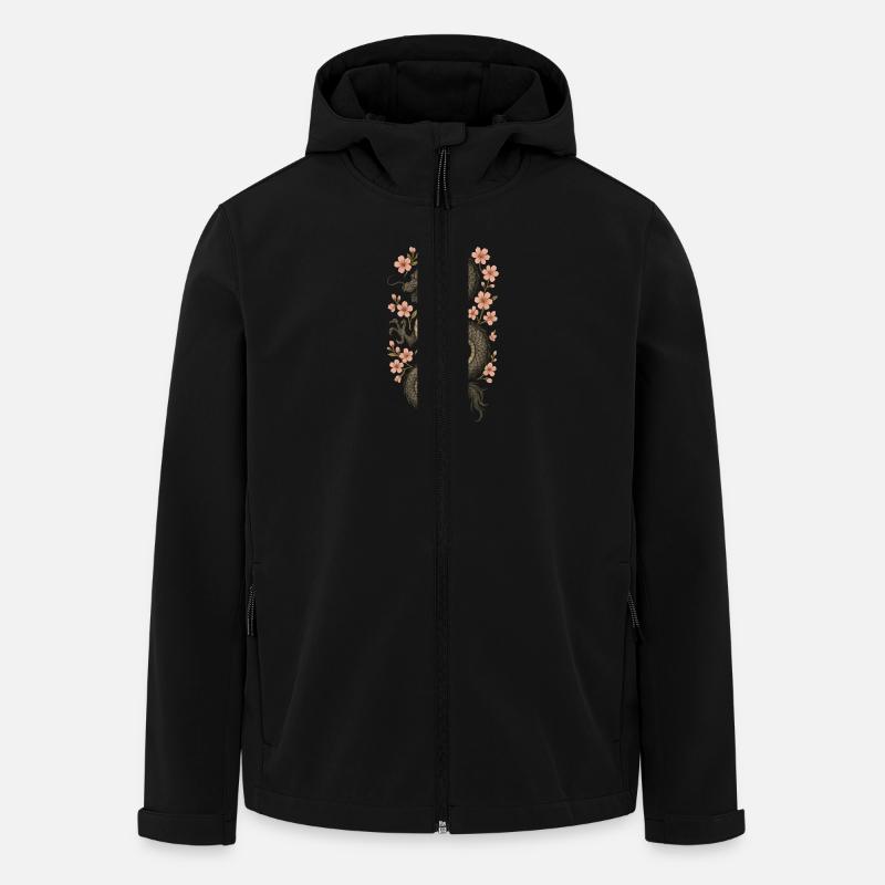 Drache - Recycelte Männer Softshell-Jacke von Stanley/Stella - Schwarz