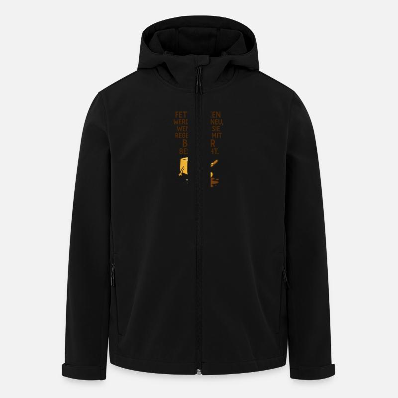Fettflecken Butter Spruch - Recycelte Männer Softshell-Jacke von Stanley/Stella - Schwarz