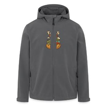 Tapas Time Spain Holiday - Men’s Recycled Softshell Jacket by Stanley/Stella - black - Front - AI Model Male 185 light (185cm)