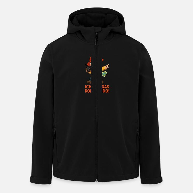 Commandement des pompiers garçon enfant - Veste softshell homme en polyester recyclé Stanley/Stella - noir