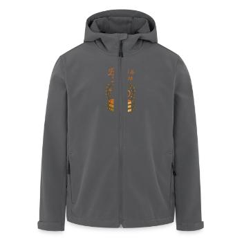 Books & Brews Coffee Vibes - Recycelte Männer Softshell-Jacke von Stanley/Stella - Schwarz - Vorne - AI Model Male 185 light (185cm)