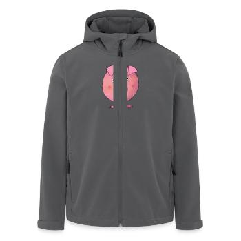 Schwein Schweinchen Sau - Recycelte Männer Softshell-Jacke von Stanley/Stella - Schwarz - Vorne - AI Model Male 185 light (185cm)