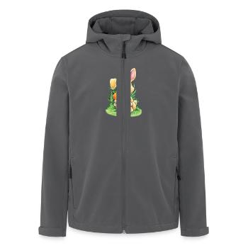 Hase mit Karotte - Recycelte Männer Softshell-Jacke von Stanley/Stella - Schwarz - Vorne - AI Model Male 185 light (185cm)