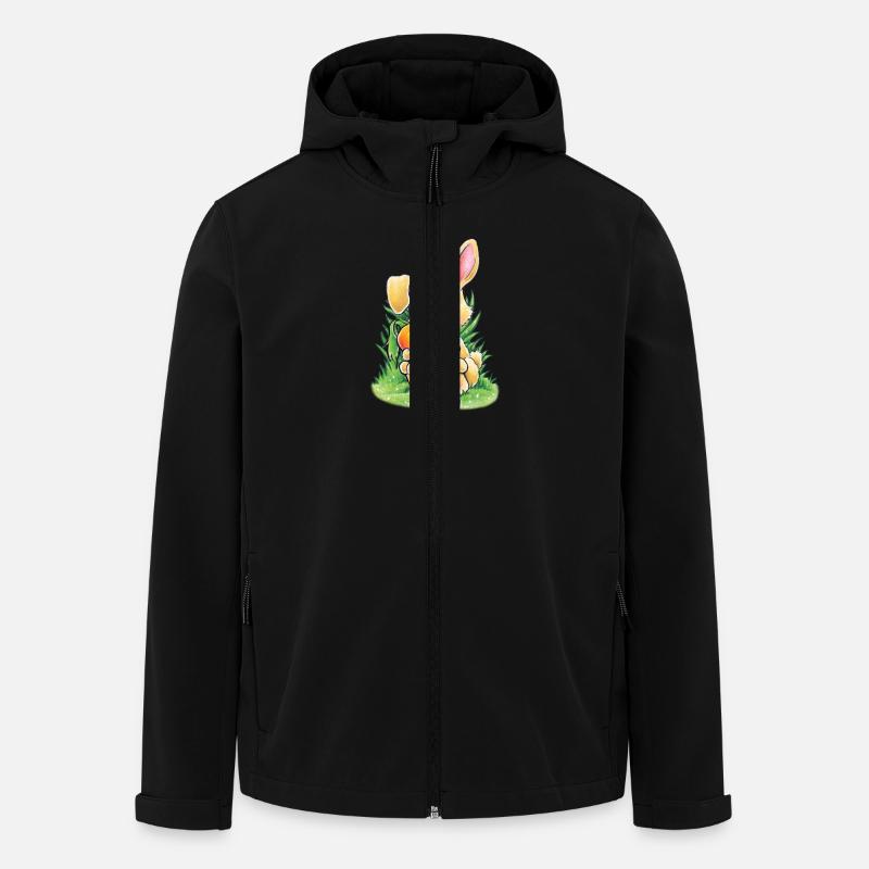Hase mit Karotte - Recycelte Männer Softshell-Jacke von Stanley/Stella - Schwarz