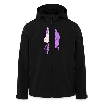 Horse - Pferd - Pony - Recycelte Männer Softshell-Jacke von Stanley/Stella - Schwarz - Vorne - AI Model Male 185 light (185cm)