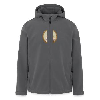 Eine Tasse Tee oder Kaffee? - Recycelte Männer Softshell-Jacke von Stanley/Stella - Schwarz - Vorne - AI Model Male 185 light (185cm)