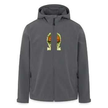 Wild Dreams – Sleeping Fox Watercolor Motif - Men’s Recycled Softshell Jacket by Stanley/Stella - black - Front - AI Model Male 185 light (185cm)