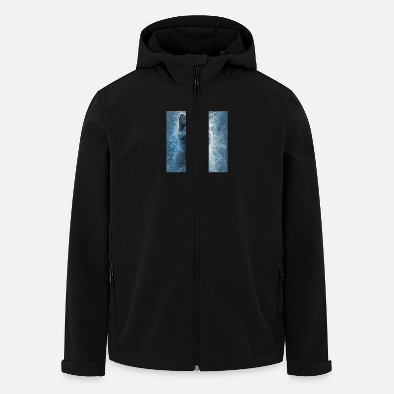 Cat Nebula - Men’s Recycled Softshell Jacket by Stanley/Stella - black