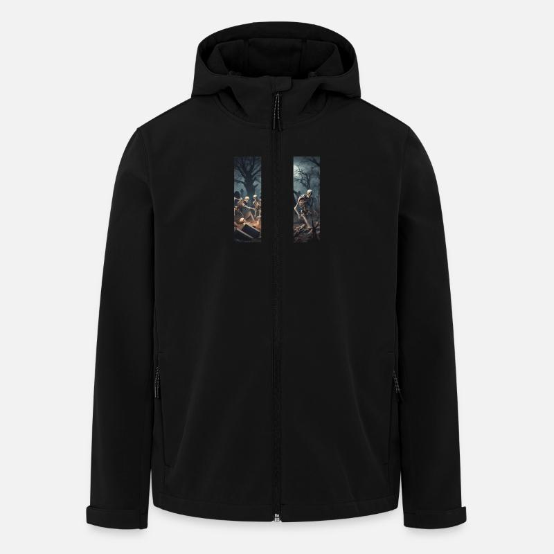 Skellet Friedhof - Recycelte Männer Softshell-Jacke von Stanley/Stella - Schwarz