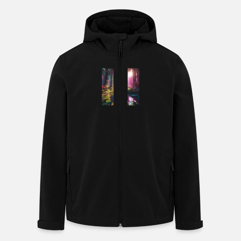 Dream Forest - Men’s Recycled Softshell Jacket by Stanley/Stella - black