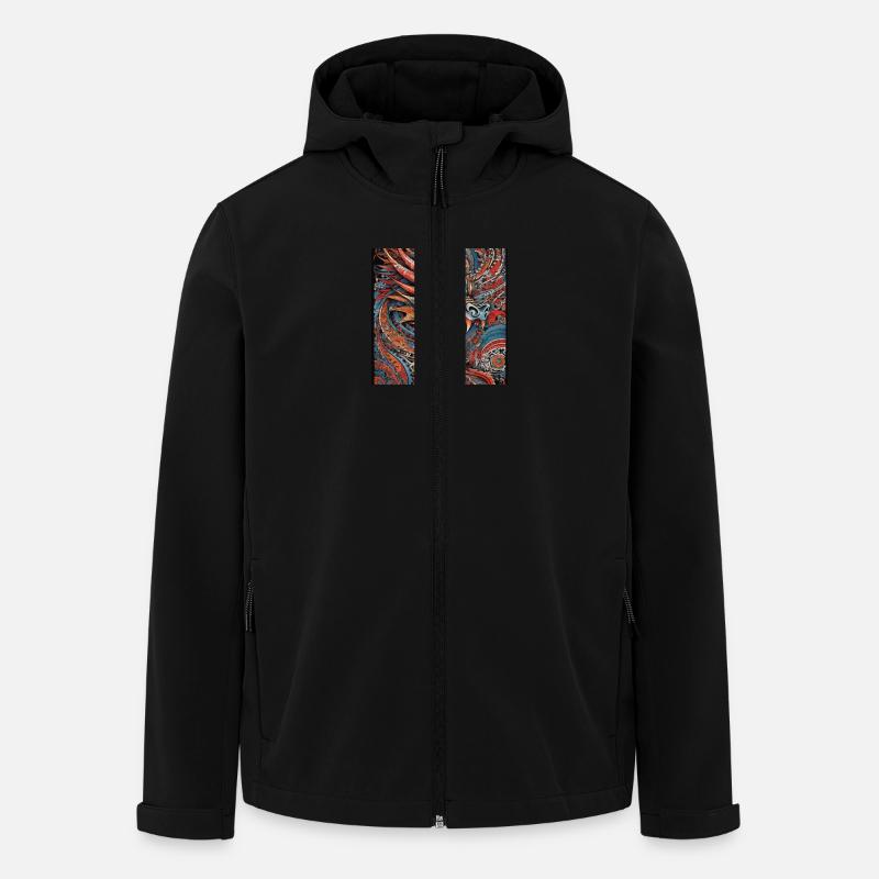 Drache - Recycelte Männer Softshell-Jacke von Stanley/Stella - Schwarz