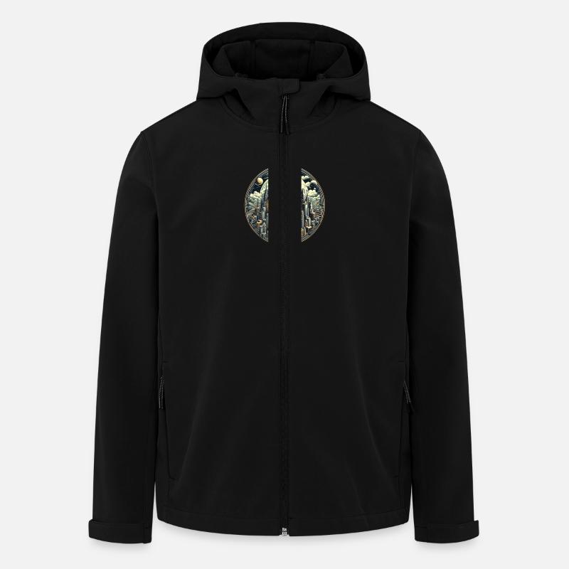 Bitcoin Metropolis - Recycelte Männer Softshell-Jacke von Stanley/Stella - Schwarz