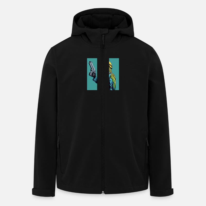 Agent Budgie - Men’s Recycled Softshell Jacket by Stanley/Stella - black