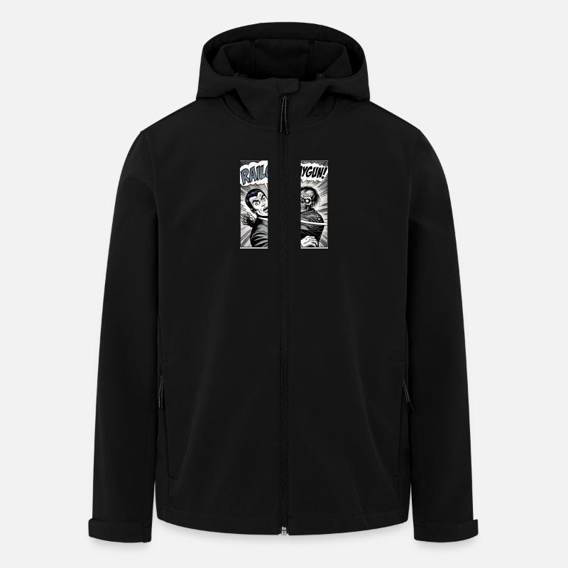 Raygun, not Railgun! - Recycelte Männer Softshell-Jacke von Stanley/Stella - Schwarz