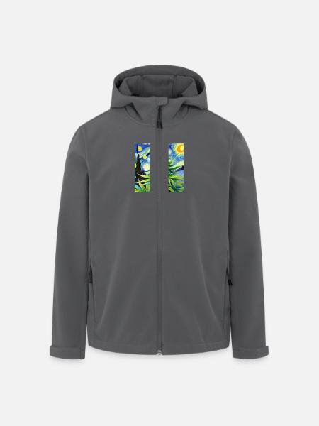 Pflanze im Wind - Recycelte Männer Softshell-Jacke von Stanley/Stella - Schwarz